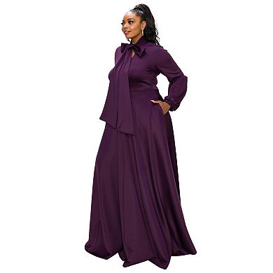 Bella Donna Dress with Ribbon and Bishop Sleeves