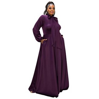 Bella Donna Dress with Ribbon and Bishop Sleeves