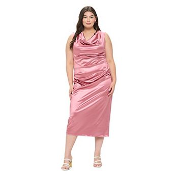 Topanga Satin Stretch Cowl Dress