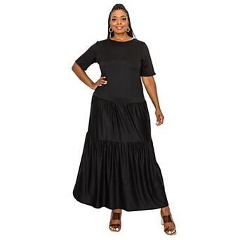 Plus Size Jourdan Tiered Maxi Dress
