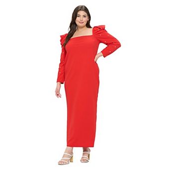 Evangeline Rhinestone Sleeve Dress