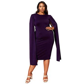 Plus Size Naomi Cape Dress