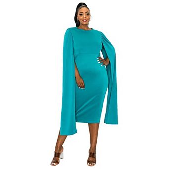 Plus Size Naomi Cape Dress