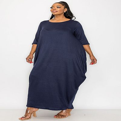 L I V D Women's Diana Pocket Maxi Dress, Black, 1x