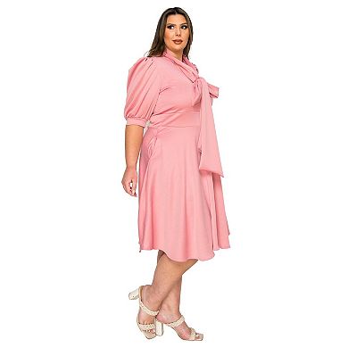 Plus Size Carina Donna Flare Dress w/ Pockets
