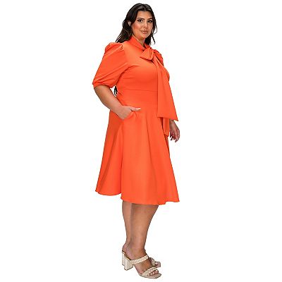 Plus Size Carina Donna Flare Dress W/ Pockets