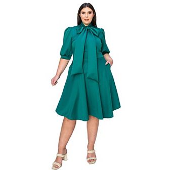 Plus Size Carina Donna Flare Dress W/ Pockets