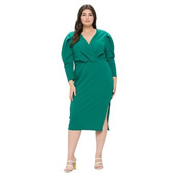 Boa Pleated Midi Dress