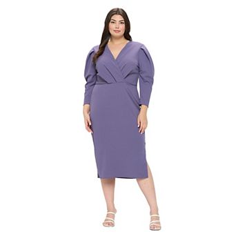 Boa Pleated Midi Dress