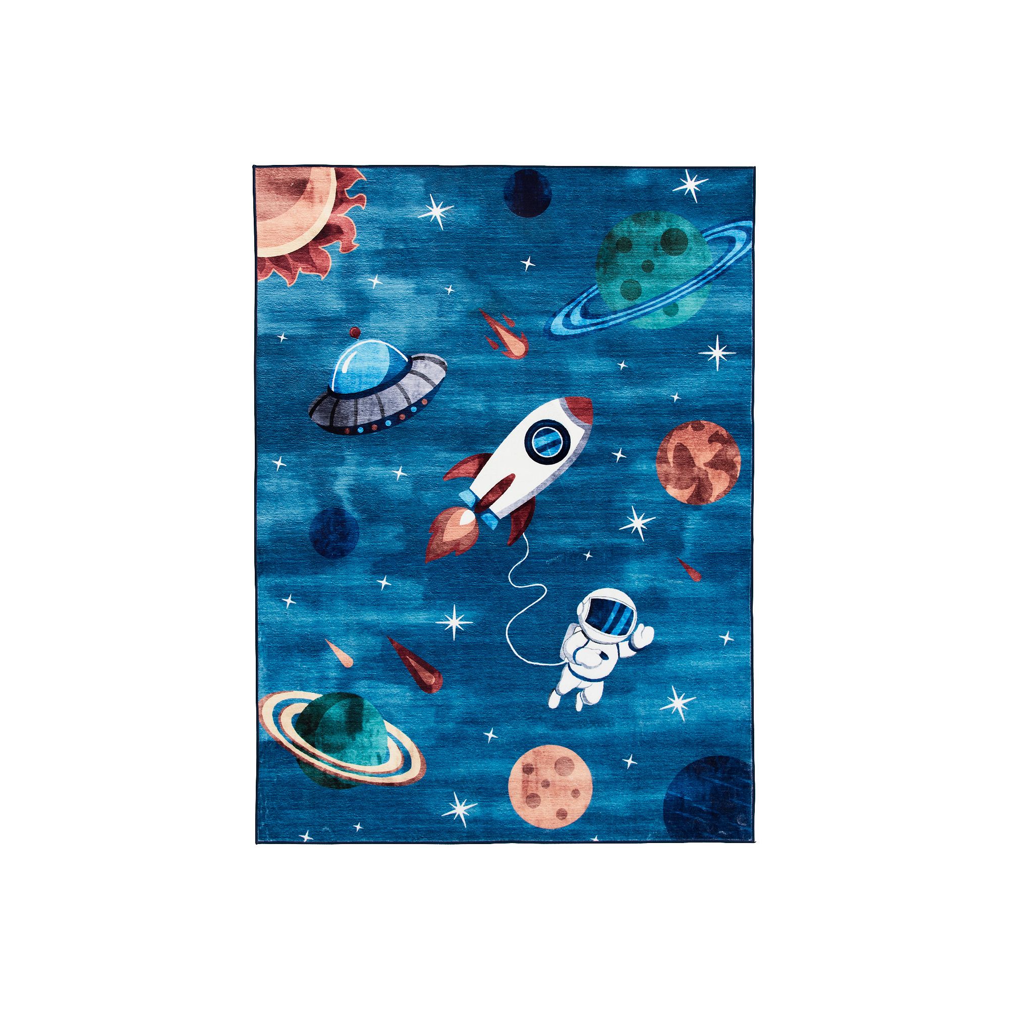 The Big One Kids™ Galaxy Velveteen Washable Area Rug, Blue