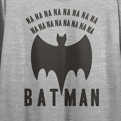 Juniors' DC Comics: Batman "Na Na Batman" Cropped Graphic Tee