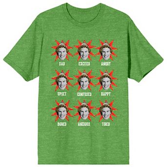 Juniors' Elf Buddy Mood Faces Graphic Tee