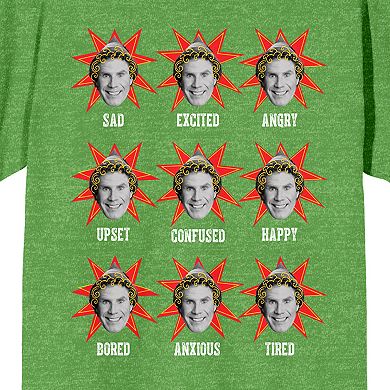 Juniors' Elf Buddy Mood Faces Graphic Tee