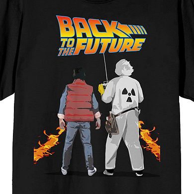 Juniors' Back To The Future Doc & Marty Pose Graphic Tee