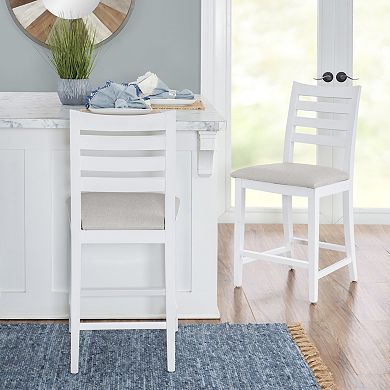 Linon Flynn 22.5-in. Counter Stool 2-piece Set