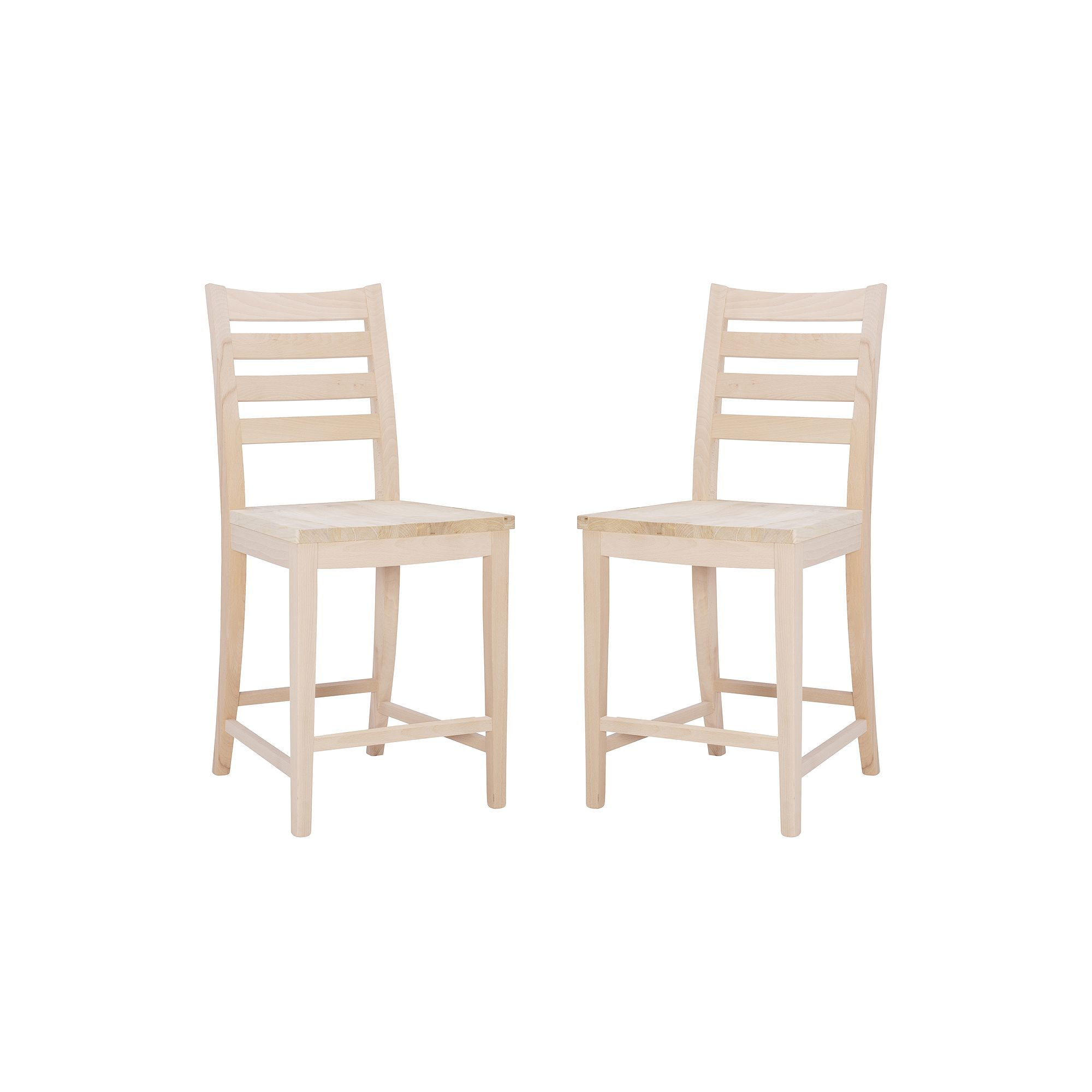 Linon Flynn 22.5-in. Counter Stool 2-piece Set, Unfinished