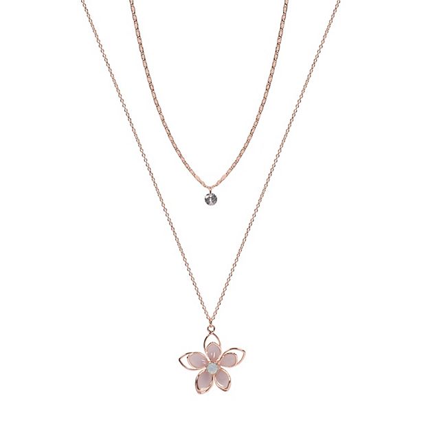 Rose gold necklace deals kohls