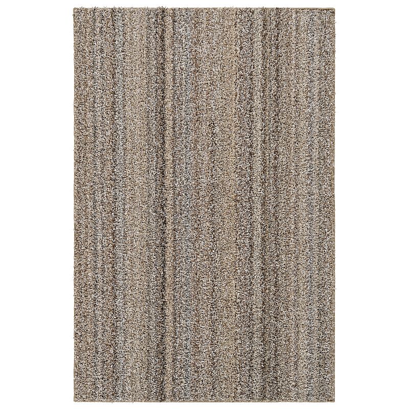 Garland Rug Striped Shag 9x12, Earth Tone