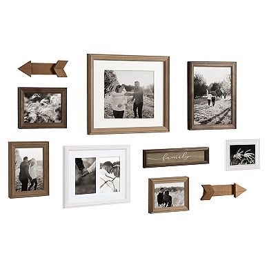 Kate and Laurel Bordeaux Gallery Collage Frame 10-piece Set
