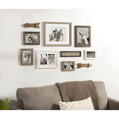 Kate and Laurel Bordeaux Gallery Collage Frame 10-piece Set