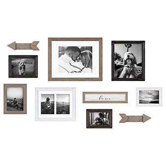 Kate and Laurel Bordeaux Gallery Collage Frame 10 pc Set