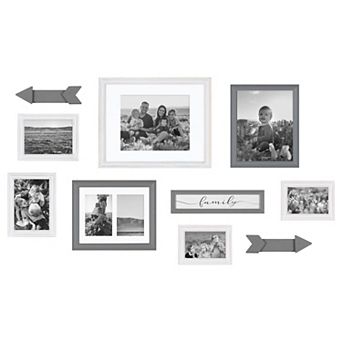 Kate and Laurel Bordeaux Gallery Collage Frame 10 pc Set