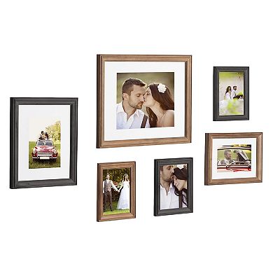 Kate and Laurel Bordeaux Gallery Collage Wall Frame 6-piece Set