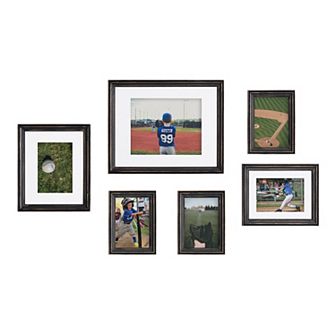 Kate and Laurel Bordeaux Gallery Collage Wall Frame 6 pc Set