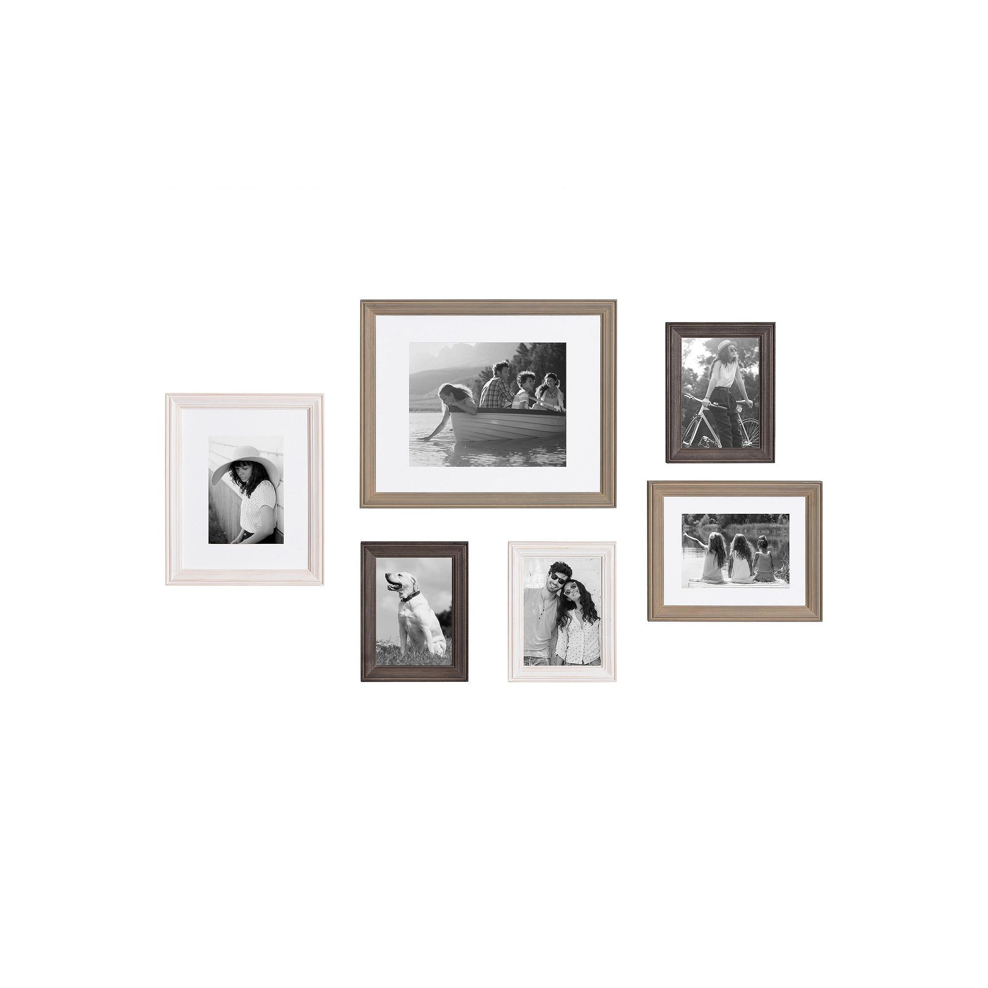 Kate and Laurel Bordeaux Gallery Collage Wall Frame 6-piece Set, Grey Gray