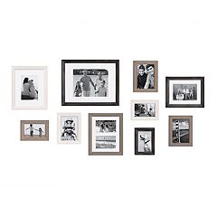 Klikel Photo Collage Frame - Black Wooden Wall Frame - 2 Openings – 4x