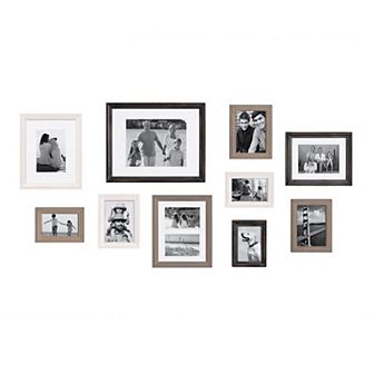 Kate and Laurel Bordeaux Gallery Large Collage Wall Frame 10 pc Set