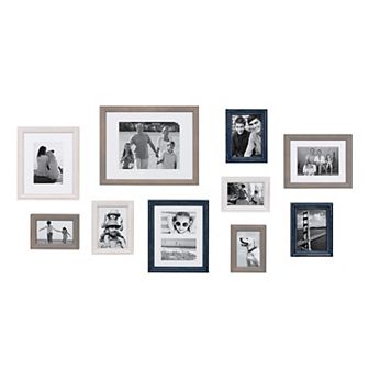 Kate and Laurel Bordeaux Gallery Large Collage Wall Frame 10 pc Set