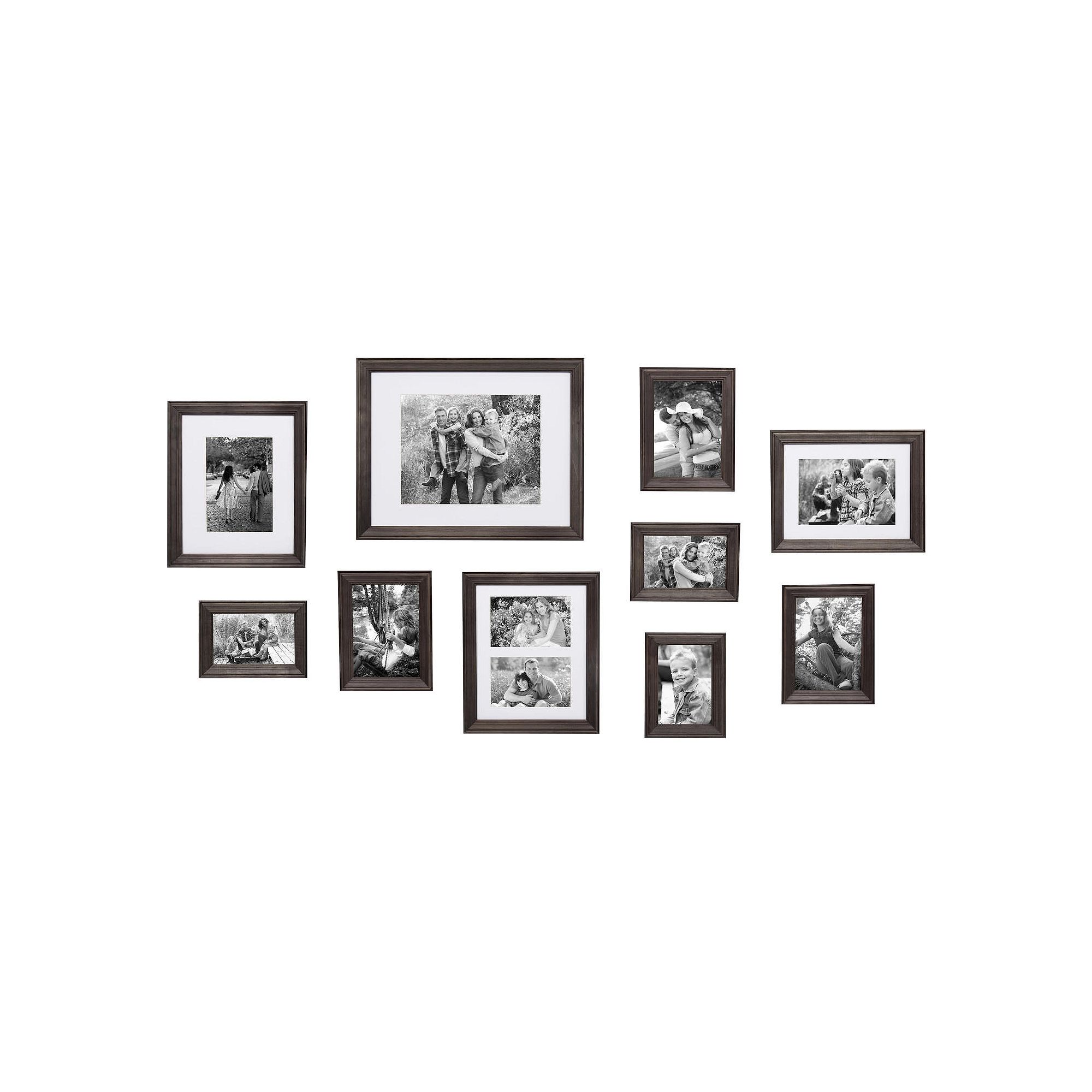Kate and Laurel Bordeaux Gallery Large Collage Wall Frame 10-piece Set, Gre