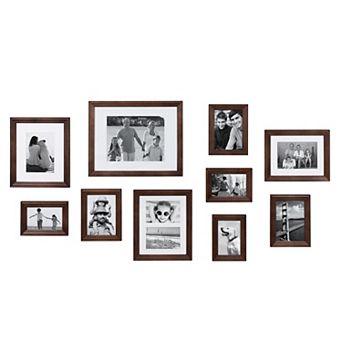 Kate and Laurel Bordeaux Gallery Large Collage Wall Frame 10 pc Set