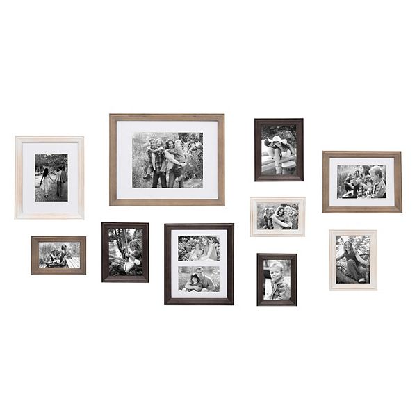 Kate and Laurel Bordeaux Gallery Large Collage Wall Frame 10-piece Set