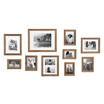 Kate and Laurel Bordeaux Gallery Large Collage Wall Frame 10 pc Set