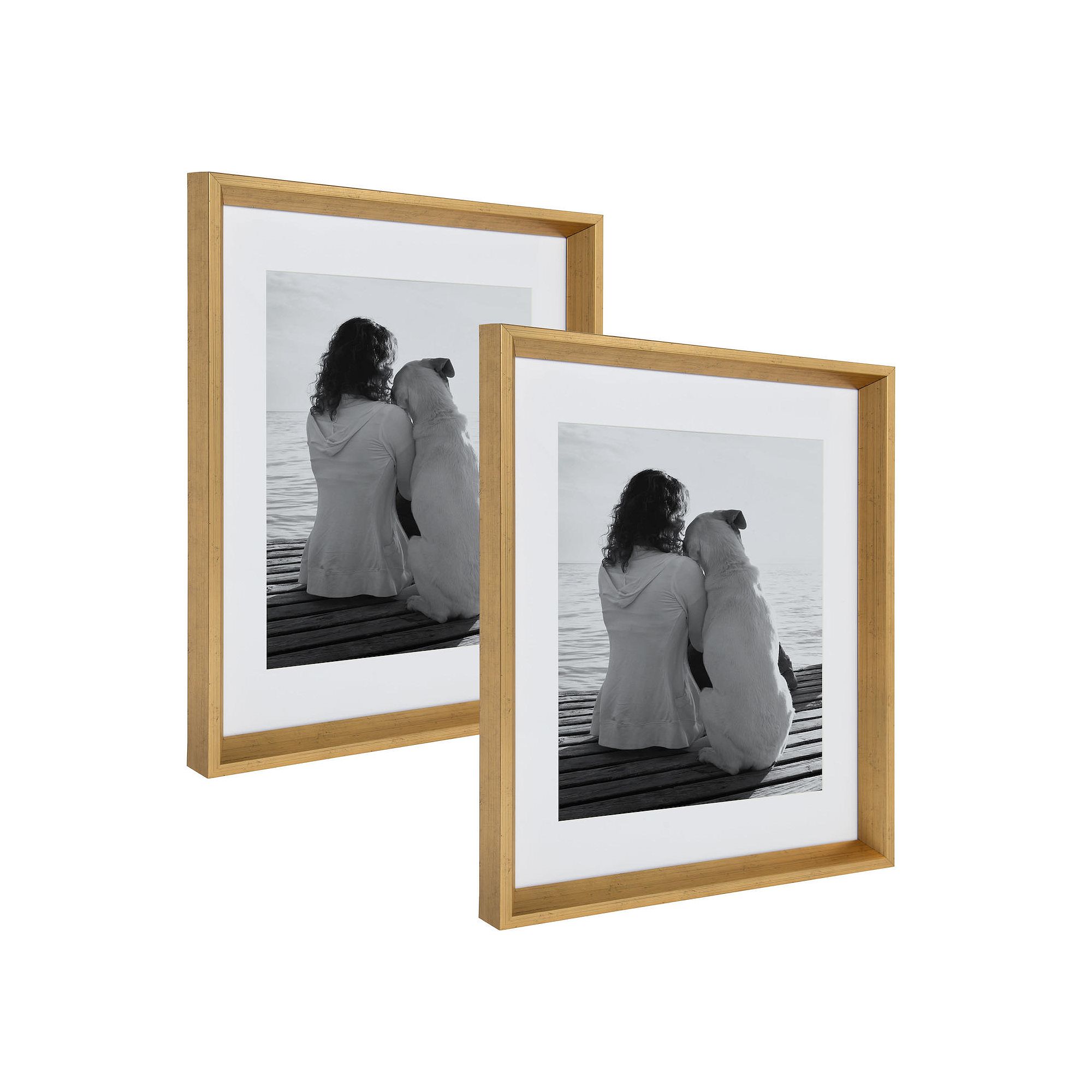 Kate and Laurel Calter Portrait 14 x 18 Wall Frame 2-piece Set, Gold