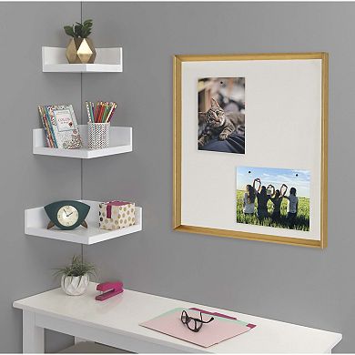 Kate and Laurel Calter Framed Faux Linen Pin Memo Board Wall Decor