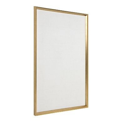 Kate and Laurel Calter Framed Faux Linen Pin Memo Board Wall Decor