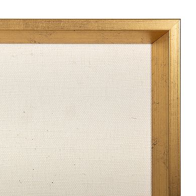 Kate and Laurel Calter Framed Faux Linen Pin Memo Board Wall Decor