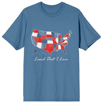 Men's Americana Map Land That I Tee