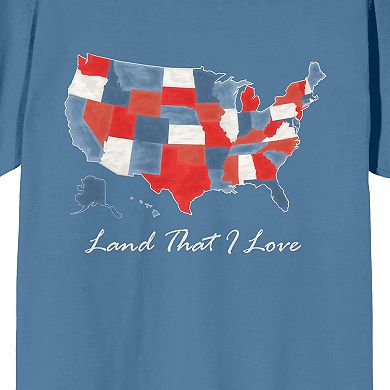 Men's Americana Map Land That I Tee