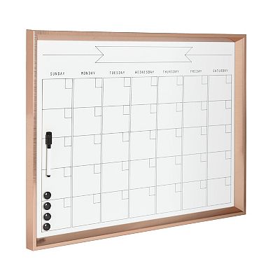 Kate and Laurel Calter Magnetic Dry Erase Month Calendar Framed Wall Art