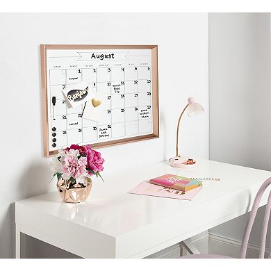 Kate and Laurel Calter Magnetic Dry Erase Month Calendar Framed Wall Art