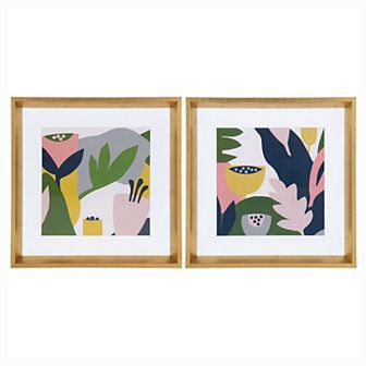 Kate and Laurel Calter Myriam Garden Floral Framed Wall Art 2 pc Set