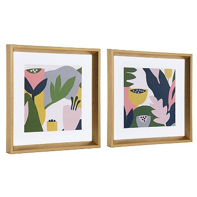 Kate and Laurel Calter Myriam Garden Floral Framed Wall Art 2-piece Set