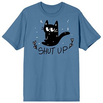 Men's Shut Up Moody Black Cat Tee