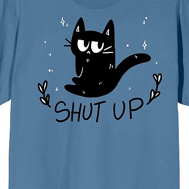 Men's Shut Up Moody Black Cat Tee