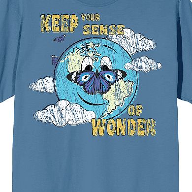 Men's Positive Vibes Cartoon Earth Tee
