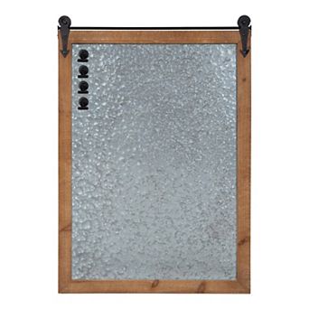 Kate and Laurel Cates Barn Door Magnet Board Wall Decor